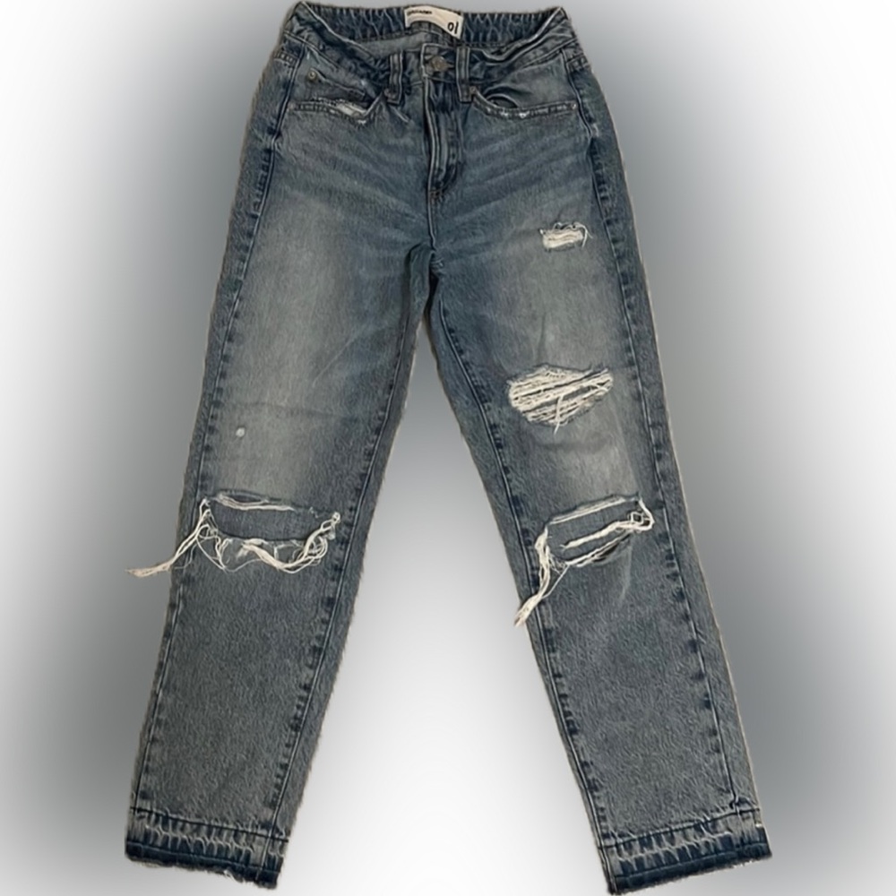 Garage Ripped Leg Blue Jean